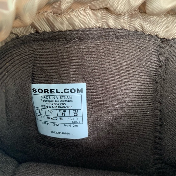 Sorel conquest tan lace up snow waterproof boots - Picture 9 of 9